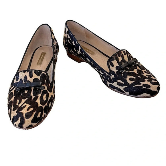 Louise et Cie Cheetau Print Loafers with bows women’s flats shoes 6.5 - Picture 1 of 7